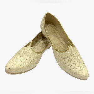 NEW Men Punjabi Jutti Embroidery Mojari Sherwani Shoes Wedding Indian Jooti 12